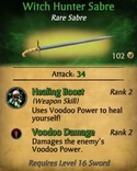 Witch Hunter Sabre