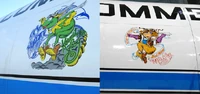 Logos on plane