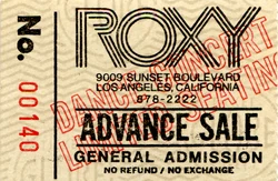 Duran duran ticket 2 oct 81 roxy