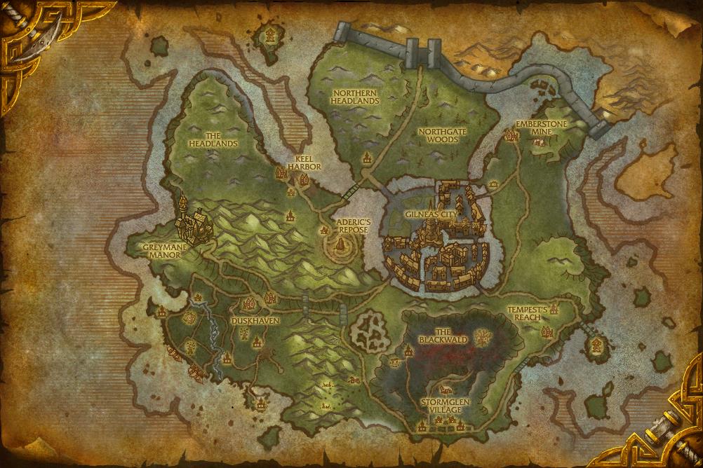 size of wow map