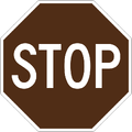 Brown stop sign.svg