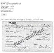 Eugene Larson 1900 birth cert
