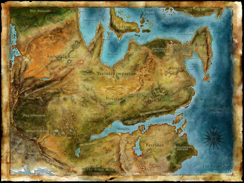 This is Dragon Age's world, Thedas. It's big. You can bet on
