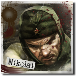 A close-up of Nikolai