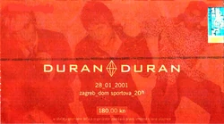 Ticket 28 jan 2001 duran