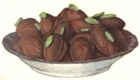 Rose and pistachio chocolate creams