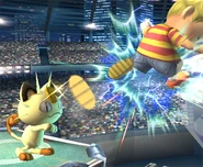 Meowth atacando SSBB