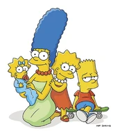 Marge, Maggie, Lisa & Bart