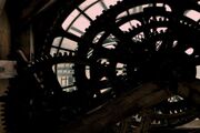 Inside the hogwarts clock tower