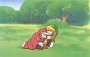 Link and Impa (The Legend of Zelda)