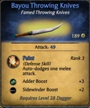 Bayou Throwing Knives