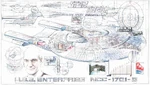 AMT 1995 30th anniversary cutaway poster USS Enterprise-D