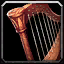 Trade archaeology carved harp of exotic wood.png
