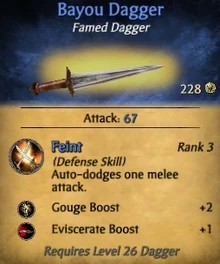 Bayou dagger