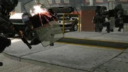 FSB shield blocking a bullet