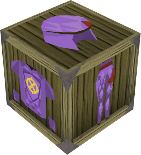Dyed purple d'hide blessed set detail