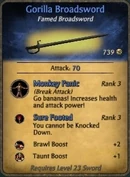 Gorilla broadsword