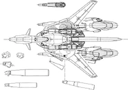 MSZ-006C1 Zplus C1 Internal View Lineart