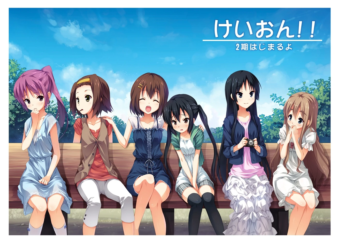 File:K-on akane ritsu yui azusa mio tsumugi.jpg - Lucky Star Wiki
