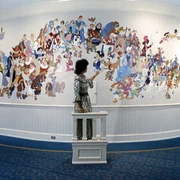 WDW-105A - Mural of Walt Disney Characters