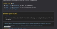 External Sponsor Links