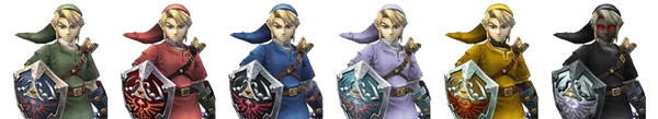 Link Palette Swaps (Super Smash Bros. Brawl)