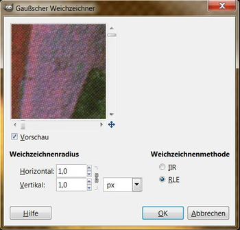 Weichzeichnen GIMP
