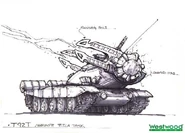 RA2 Early Tesla Tank Concept Art