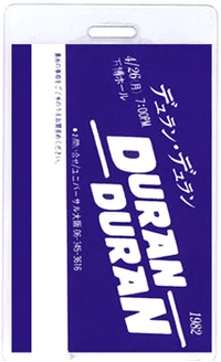 DURAN DURAN JAPAN TOUR LAMINATE 1