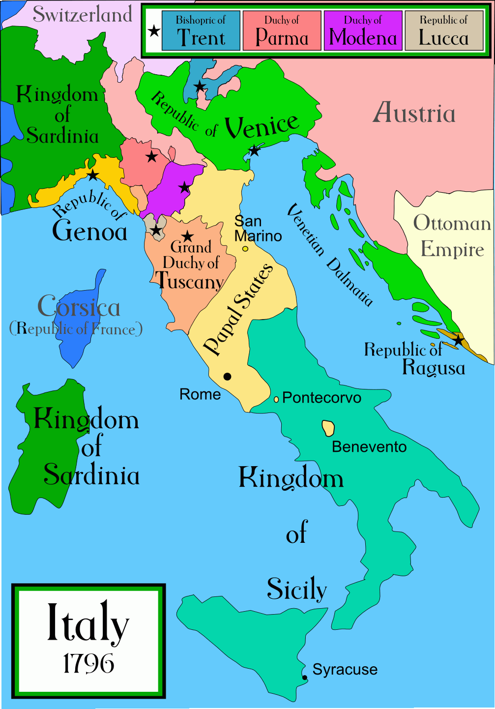 Maps of the Italian Peninsula in History - Wiki Atlas of World History