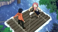 Natsu trapped by Gray