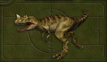 carnivore dinosaur with one horn