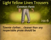 Light Yellow Linen Trousers