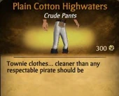 Plain Cotton Highwaters