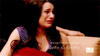 crying gif, glee, rachel berry