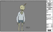 Modelsheet skeleton withknifeinhead