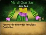 F Mardi Gras Sash