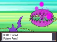 Crobat usando colmillo veneno