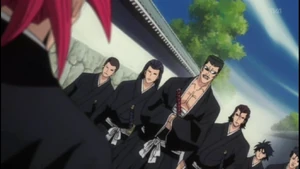 Renji Abarai & Ikkaku Madarame vs. Tetsuzaemon Iba and Shuhei Hisagi