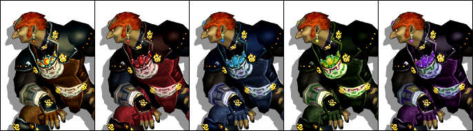 GanondorfColorsMelee