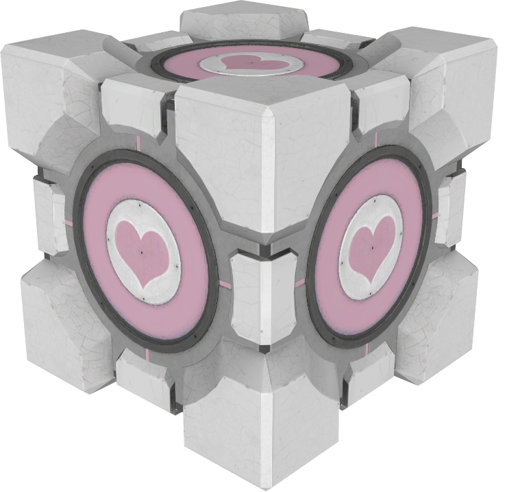 companion cube wallpaper. portal 2 wallpaper companion