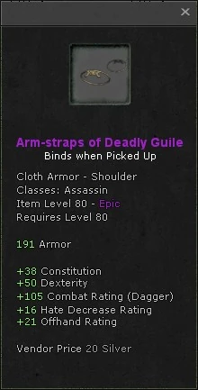 Arm straps of deadly guile