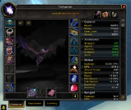 Character window-Character tab-Statistics