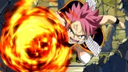 Natsu destroying Galuna Temple