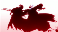 Kenpachi stabbed by his Reigai