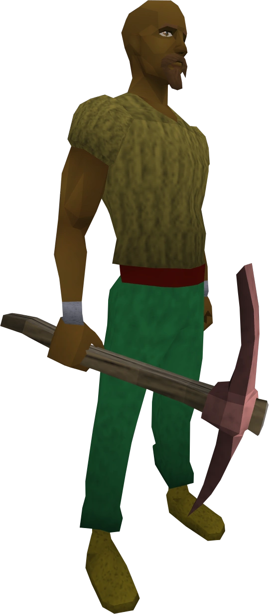 Promethium pickaxe equipped
