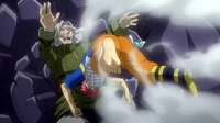 Natsu destroys the lacrima and defeats Zero