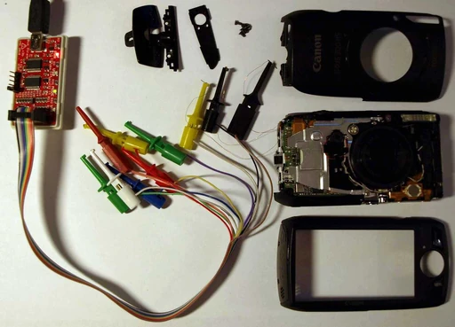 Canon ixus300 sd4000 uart buspirate
