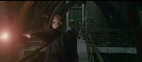Arthur weasley during the Battle of Hogwarts