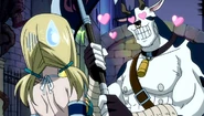 Taurus after seeing Lucy's outfit